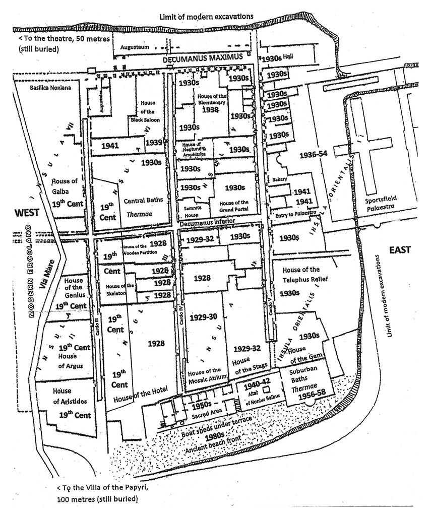 Herculaneum Excavation dates